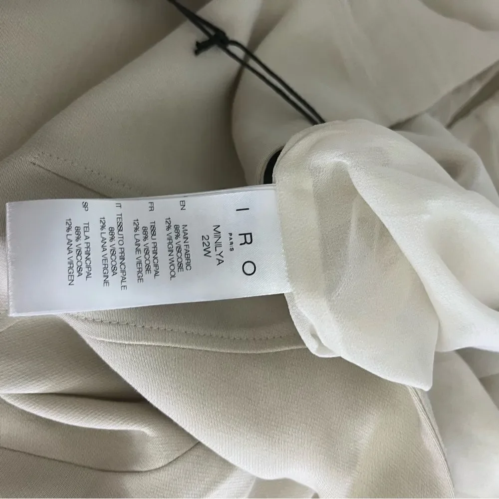 Iro Minilya Draped High-Waist Skirt NWT Size 36=size XS